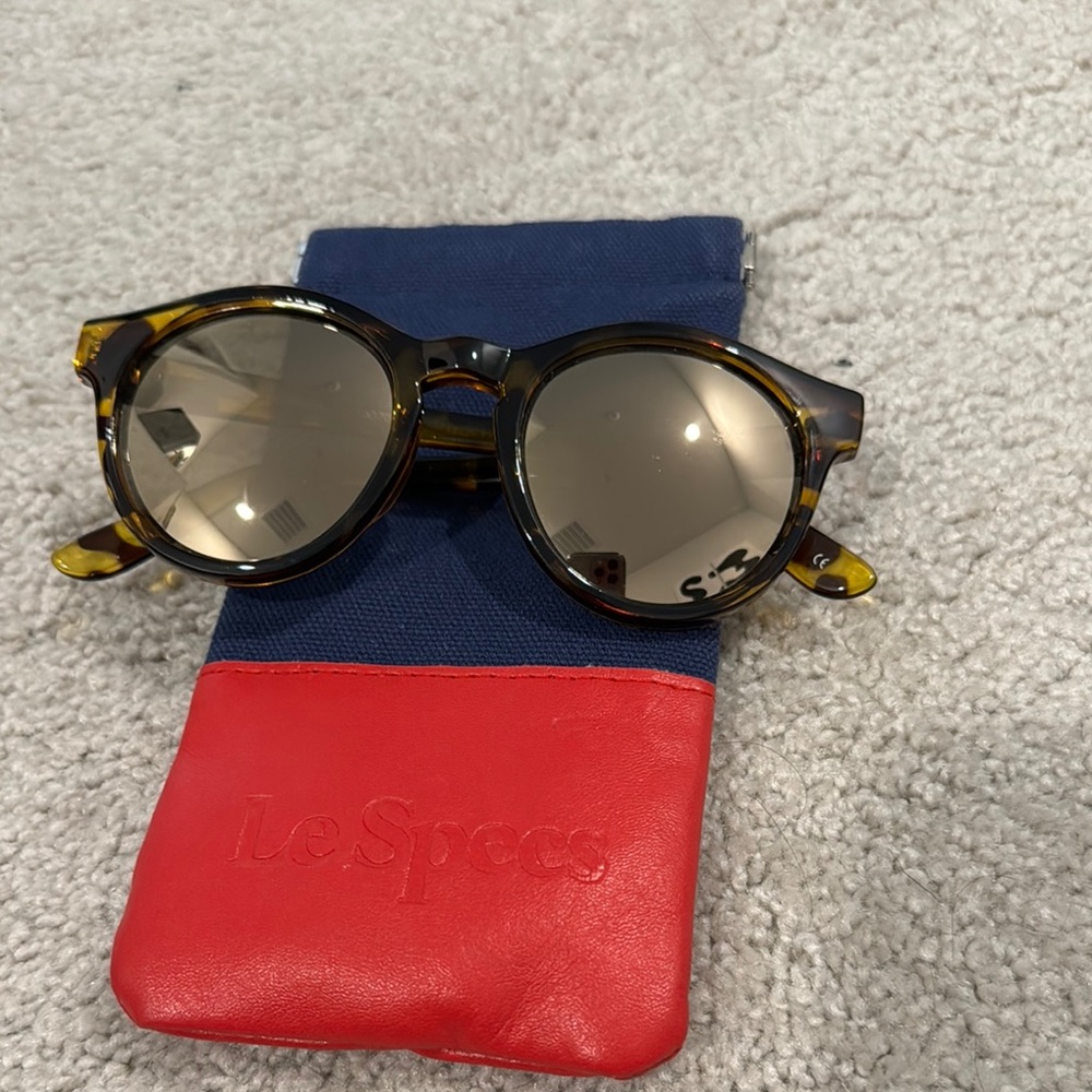 Le Specs Gold Tortoise Sunglasses